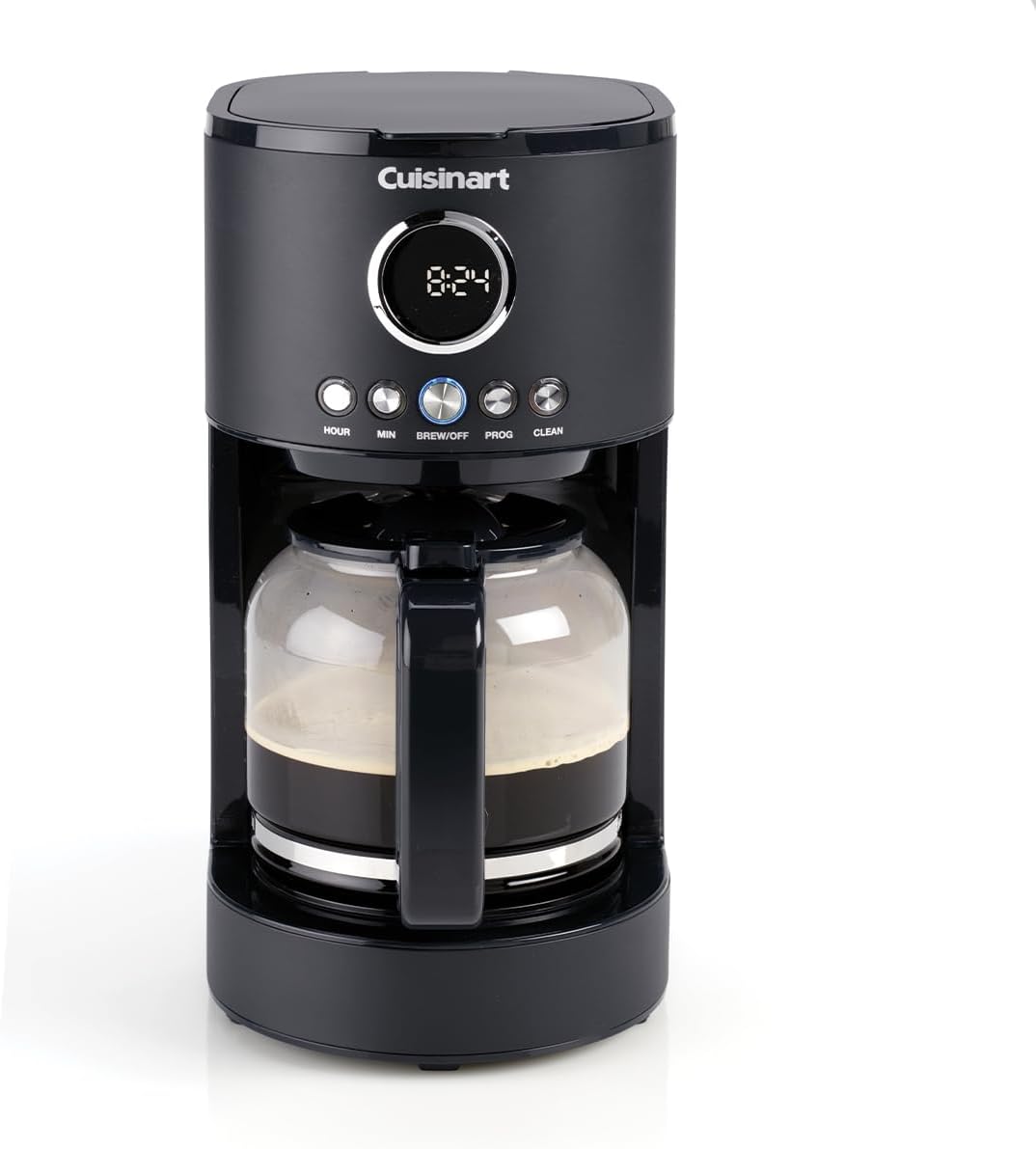 Cuisinart Filter Coffee Machine, 1.8 L Carafe/12 Cups, Quick Brew Function, 24 Hours Programmable Timer, 40 Minutes Warming Function, Shower Head Extraction, Dishwasher Safe, Black