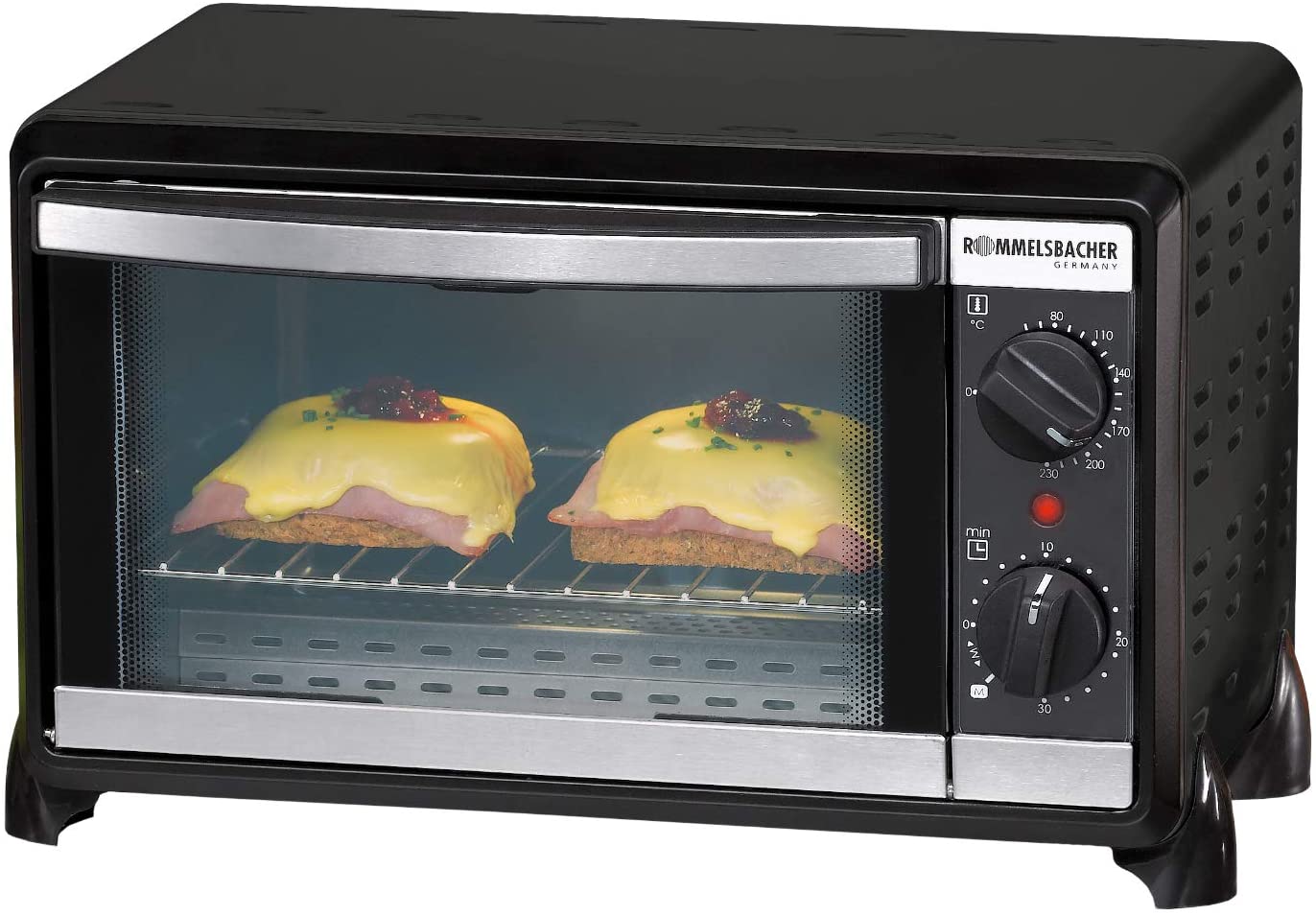 Rommelsbacher BG 950 Speedy Mini Oven Stove, Black