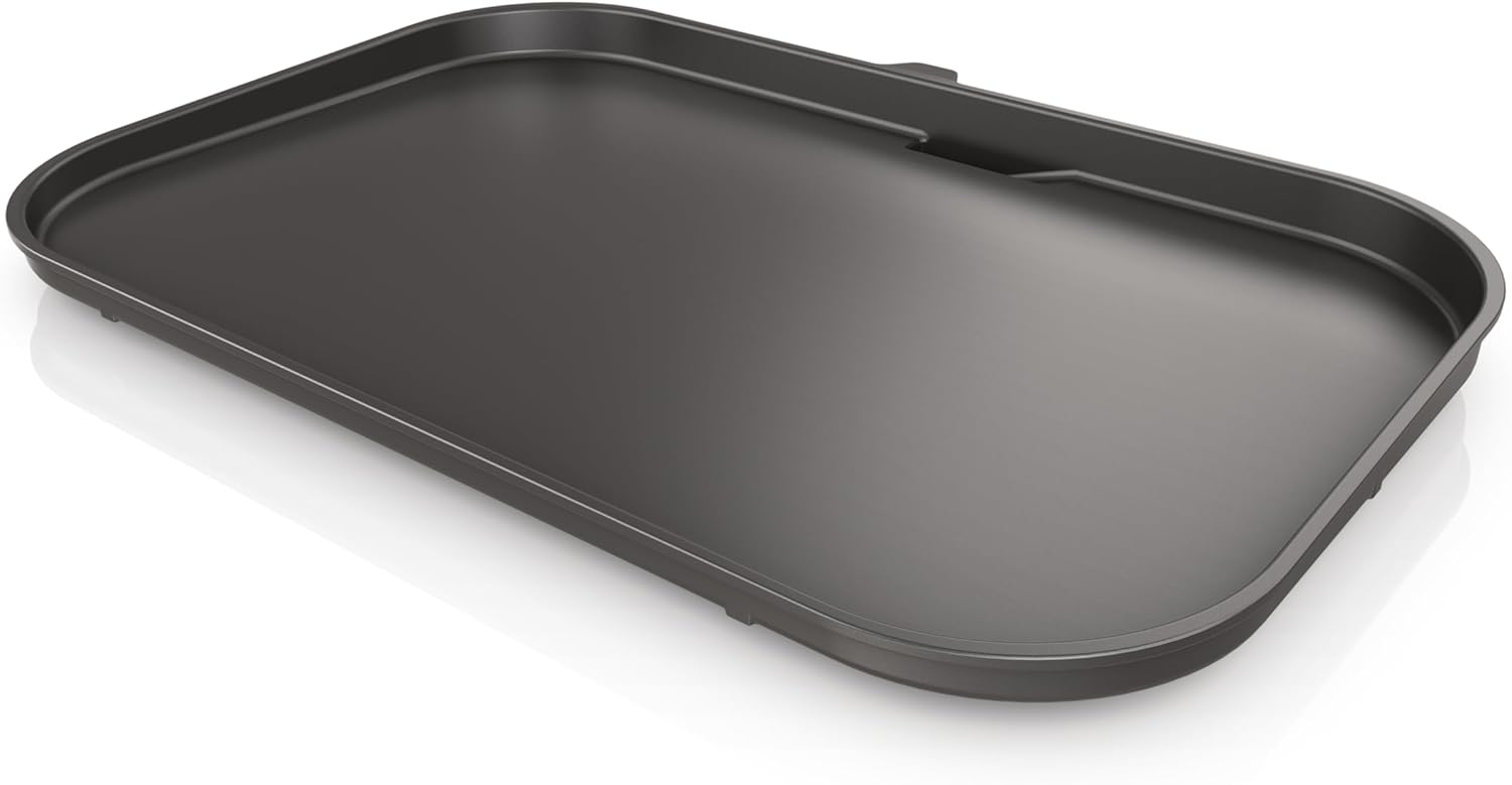 Ninja XSKGRIDLXL Woodfire Premium Griddle Compatible with OG800 and OG900 Series, Direct, Edge to Edge, Ceramic, Non-Stick, Precise Heat Control, 45 x 32 cm, Black