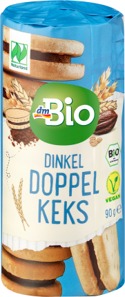 dmBio Kekse, Dinkel Doppelkeks Kakao, Mini, Naturland, 90 g
