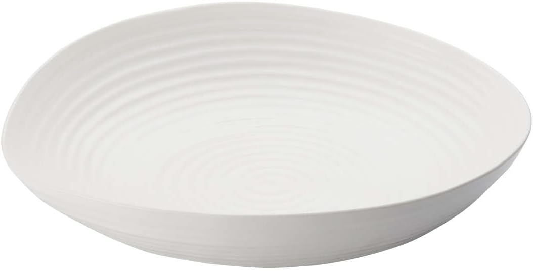 Portmeirion Home & Gifts CPW76515-X Statement Bowl, Porcelain, White, 39 x 39 x 8.4 cm
