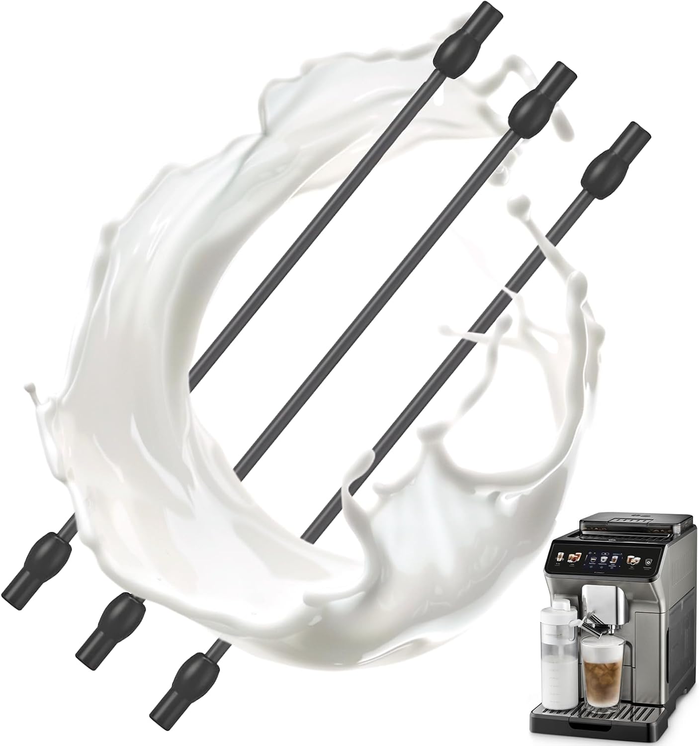 Hongoen Milk Hose Compatible with Siemens eq6, Milk Hose Set of 3 for Siemens EQ6 Plus S700, Siemens Milk Hose, Fully Automatic Coffee Machine EQ6 Series 300/500/700 and Bosch VeroAroma Coffee Machine