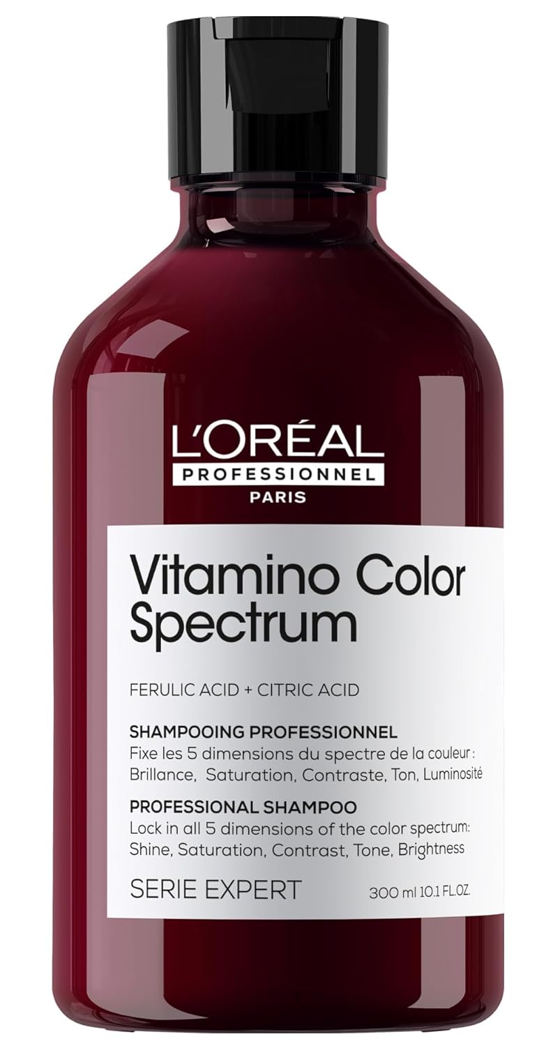 L'Oréal Professionnel L\'Oréal Professionnel Shampoo for Color Brilliance with Glass Hair Effect for Colored Hair, with Ferula & Citric Acid, Vegan, Expert Series, Vitamino Color Spectrum Shampoo, 300 ml