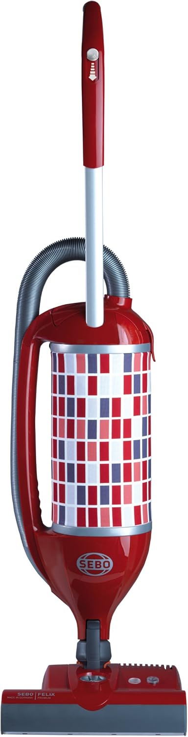 Sebo Felix 1 Premium Rosso Brush Vacuum Cleaner, Plastic, Red/Grey