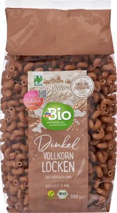 dmBio Spelled whole grain curls, 500 g