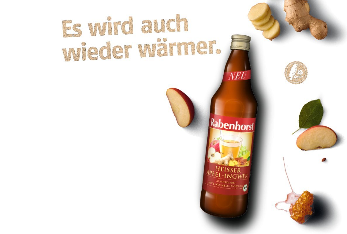 Rabenhorst Heißer Apfel-Ingwer, Bio, 750 ml