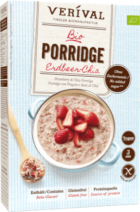 Verival Porridge strawberry-Chia gluten-free, 350 g