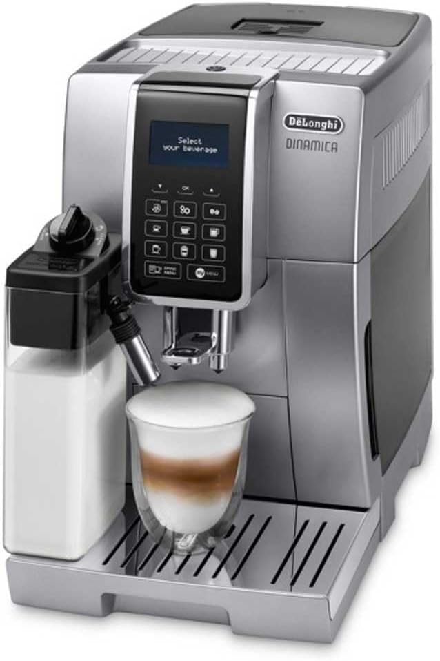 De\'Longhi ECAM35055SB Dinamica Ecam Fully Automatic Coffee Machine, Metal, Plastic, Stainless Steel, 1.8 L