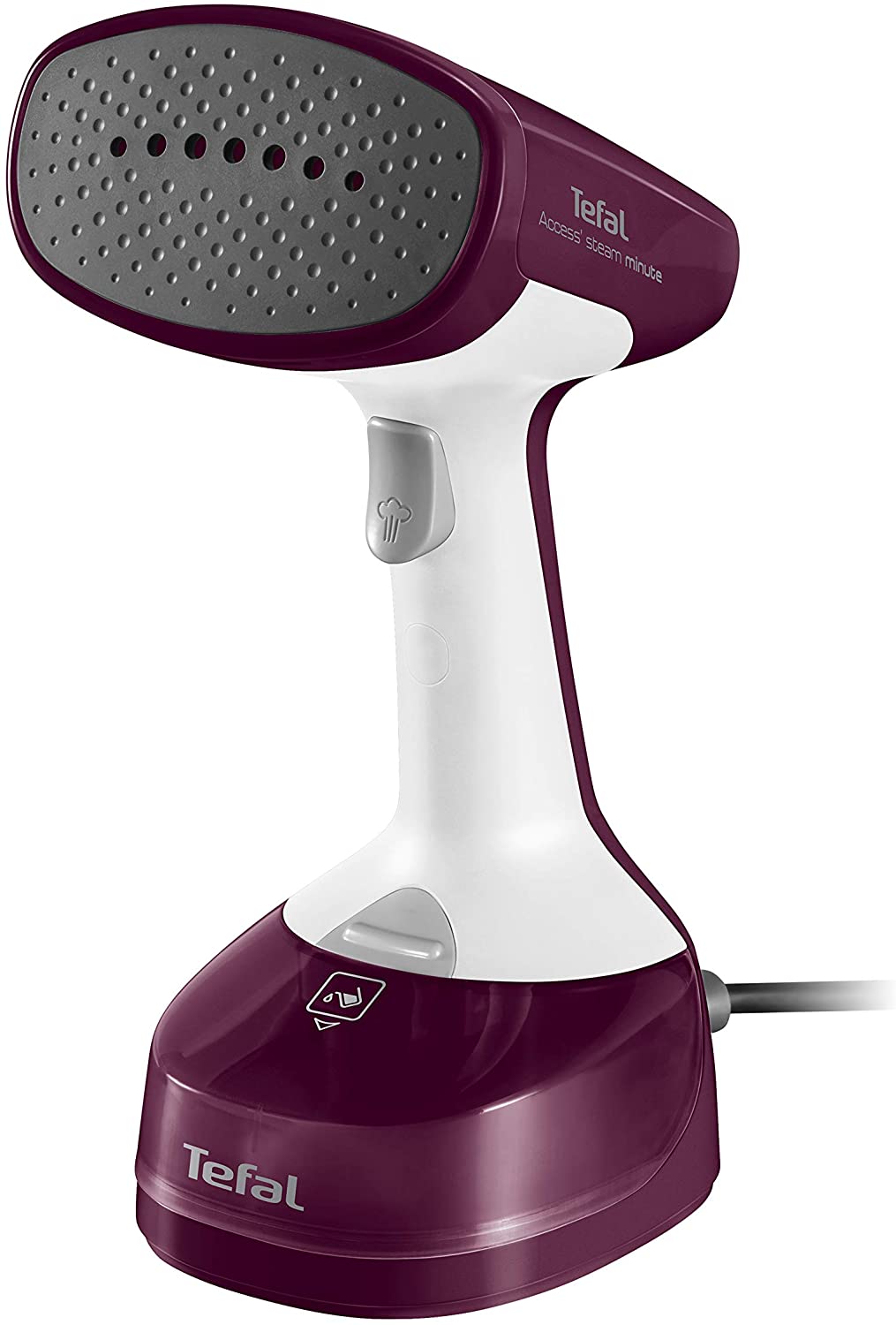 Tefal DT7005 Access Steam Minute Steam Brush | 1100 Watt | Includes Accessories | 1 Steam Level | Tank Capacity: 150 ml | Purple/Grey/White