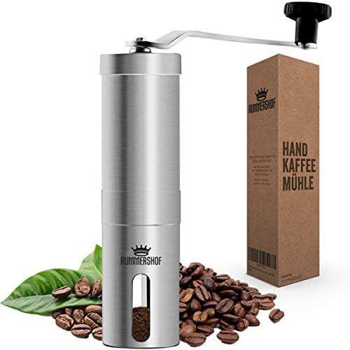 Rummershof Manual Coffee Grinder with Ceramic Grinder 2.0 Stainless Steel