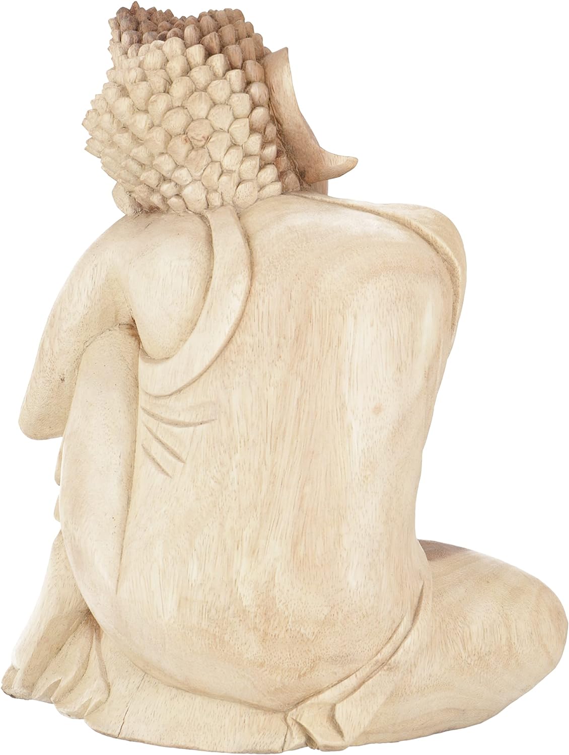 Guru-Shop GURU SHOP Wooden Buddha Statue, Handmade 27 cm, Dhyana Mudra - Design 10, Brown, Buddha