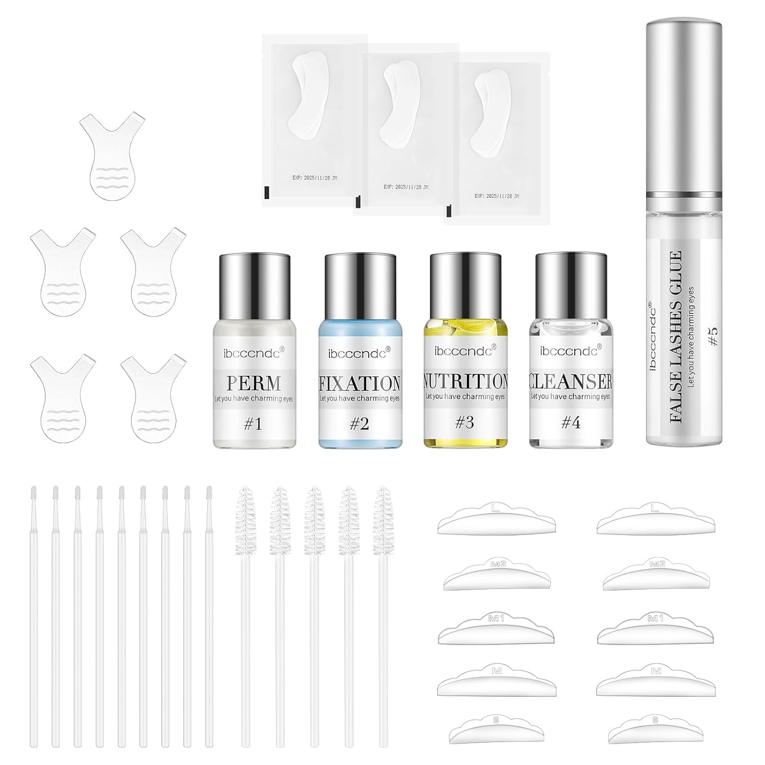 Winload Eyelash Lifting Set, Lash Lift Kit, Professional Semi-Permanent Curling Eyelashes, Perming Set, Eyelash Swing Without Eyelash Curler, Eyelash Perming Kit for Salon and Home Use