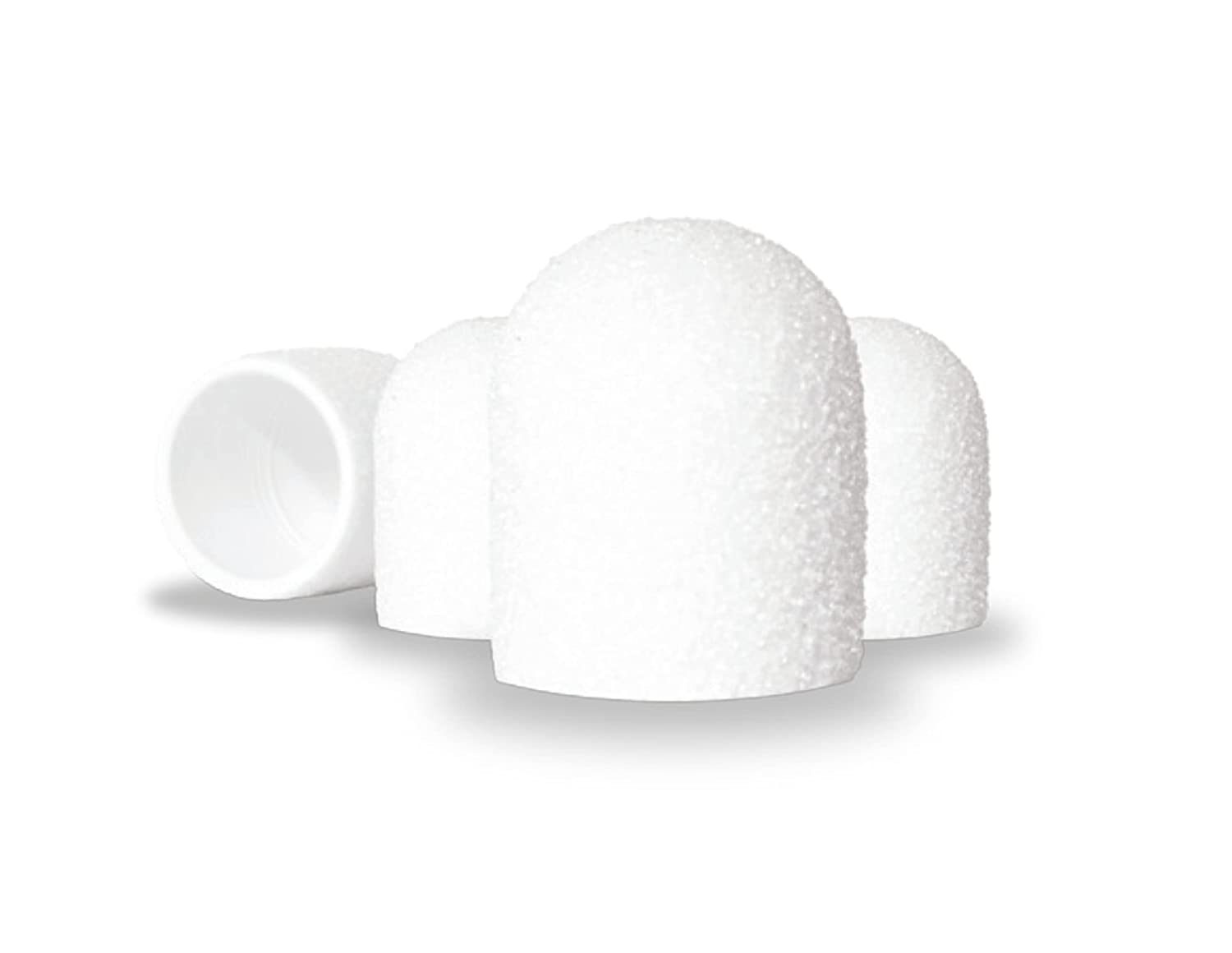 LALILL LUX Sanding Caps 10 mm 80 Grit Pack of 100 in Box Caps for Milling Machine White Sanding Sleeves for Nail Modelling, ‎80