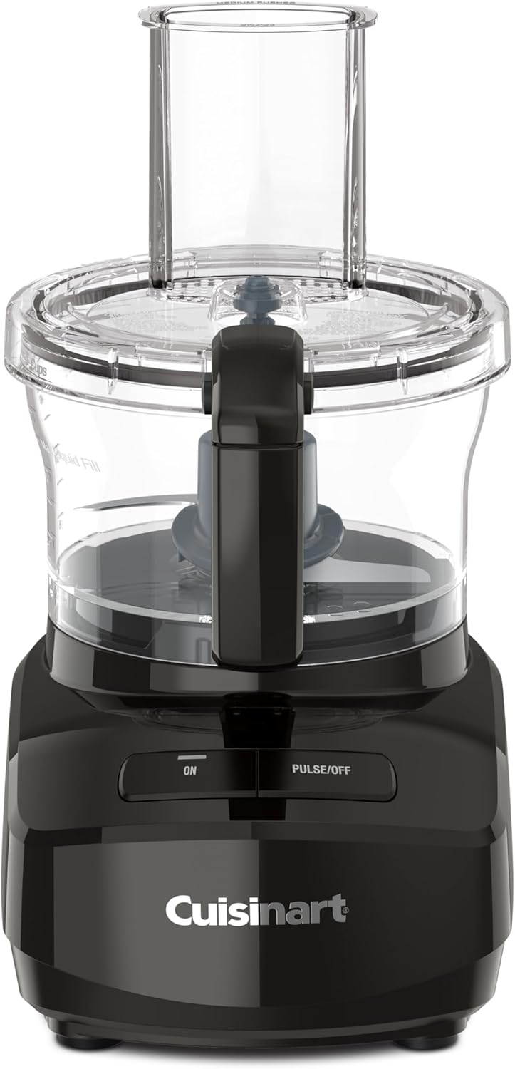 Cuisinart 7-Cup Food Processor - Sleek and Modern Design with Two Easy Controls and Universal Blade for Chopping, Mixing and Doughing, Black