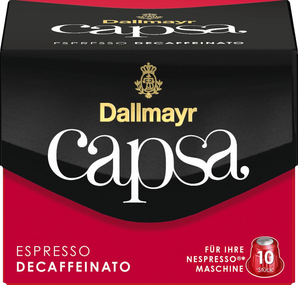 Mega-Paradies Dallmayr 10 Capsa Espresso Decaffeinato Coffee Capsules 56g Pack of 10