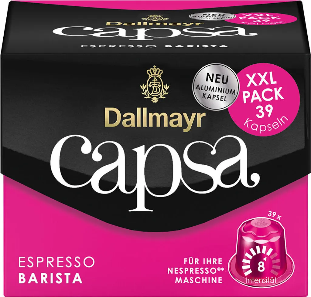 Dallmayr Capsa Espresso Barista XXL coffee capsules, 39 capsules