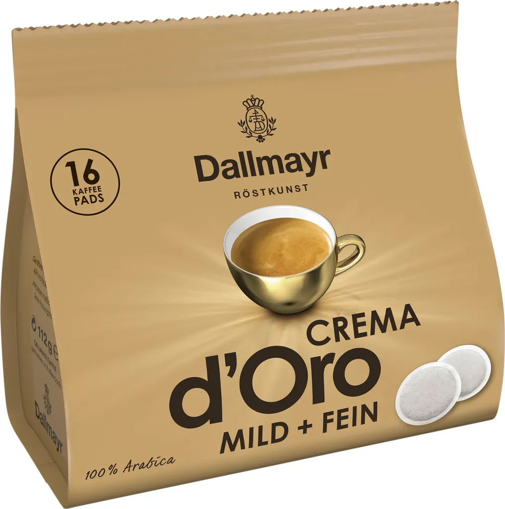 Dallmayr Crema d'Oro Mild & Fine | 16 Coffee Pods 112g