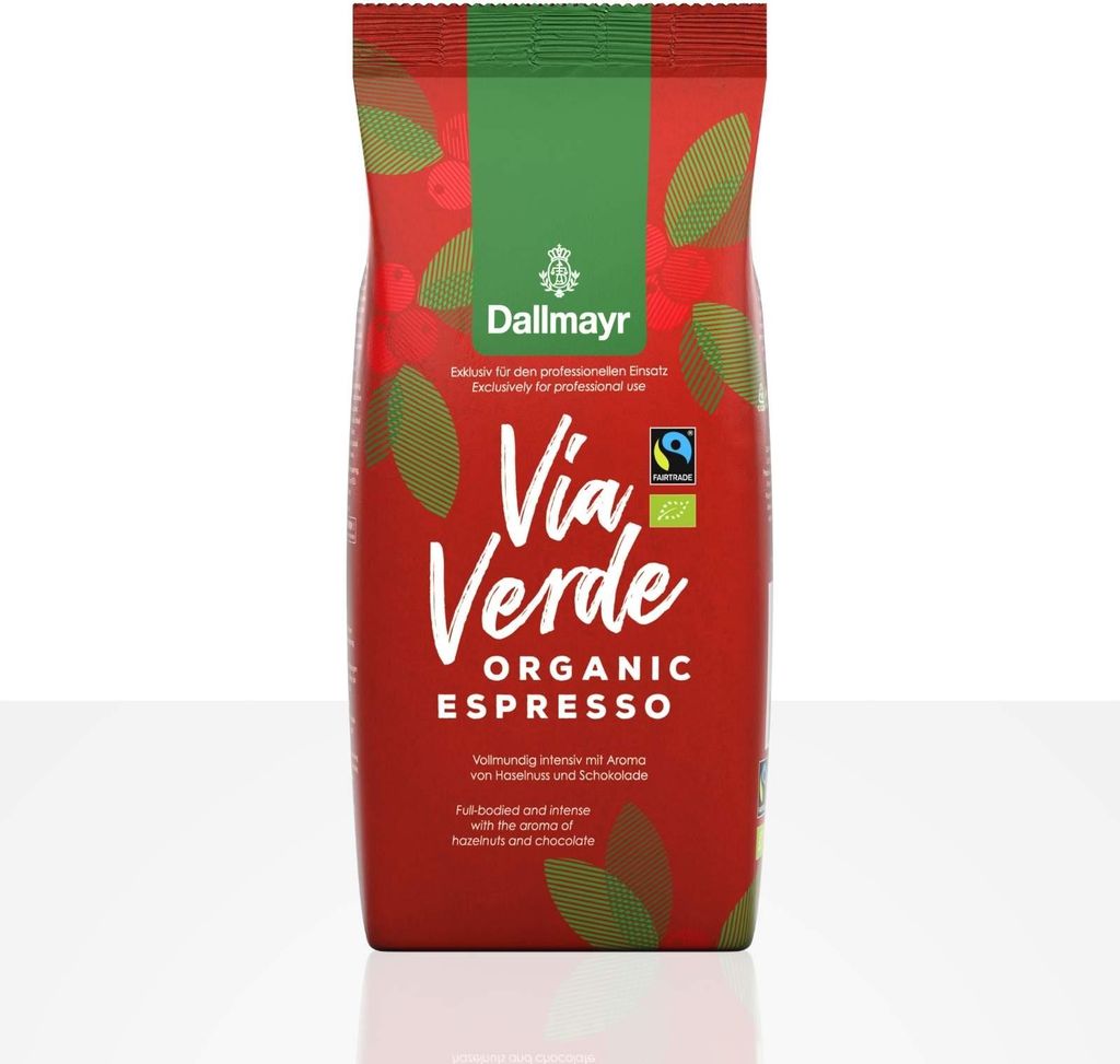 Dallmayr Via Verde Organic Espresso Fairtrade 6 x 1kg Coffee Beans 6000g