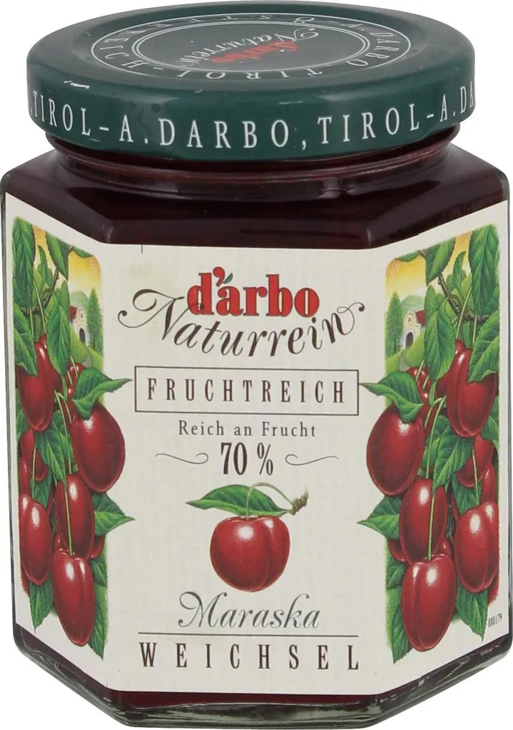 Darbo fine sour cherry natural fruit spread 200g