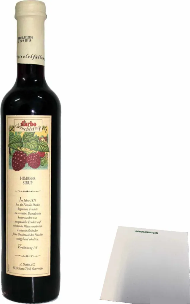 Darbo Raspberry Fruit Syrup (0.5l bottle) + usy Block 512g