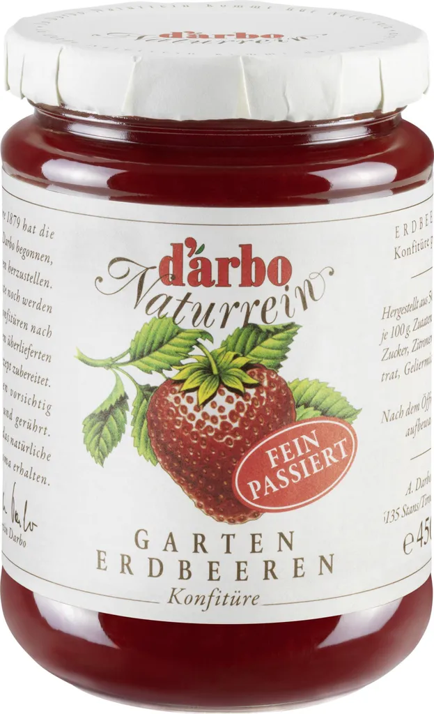 Importhaus Wilms/Impuls Darbo Garden Strawberry Jam Naturally Finely Strained 450g