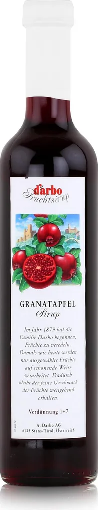 Darbo Pomegranate Syrup 500ml - Cocktails, Milkshakes, Coffee Syrup (1 Pack) 500 ml