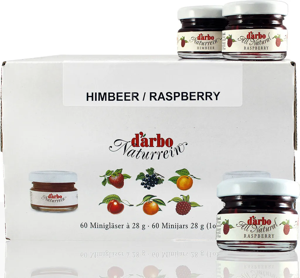 Darbo Extra Raspberry Jam Natural Small Jars 60x 28g