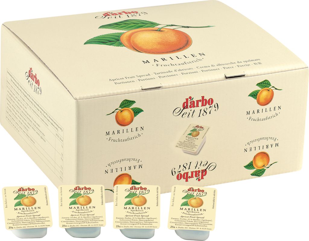 Darbo Apricot Fruit Spread 100 portions x 25g