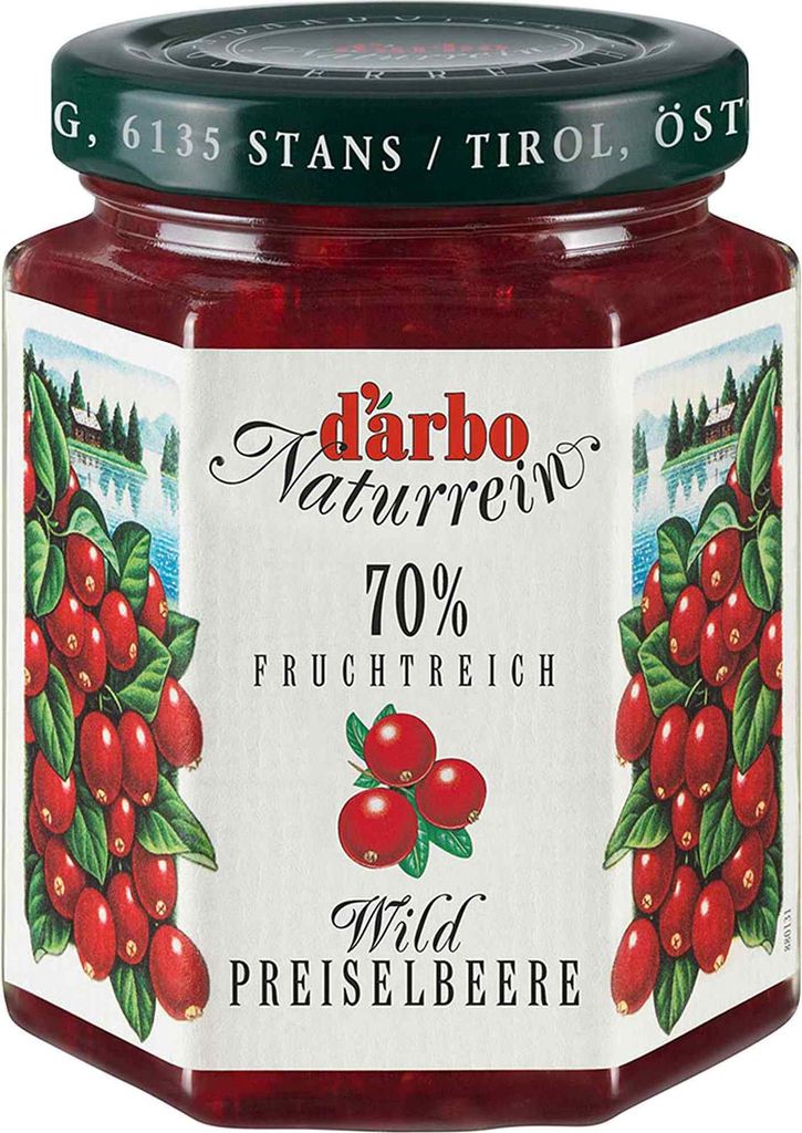 Darbo Naturally Pure Cranberry Fruit Spread 200g