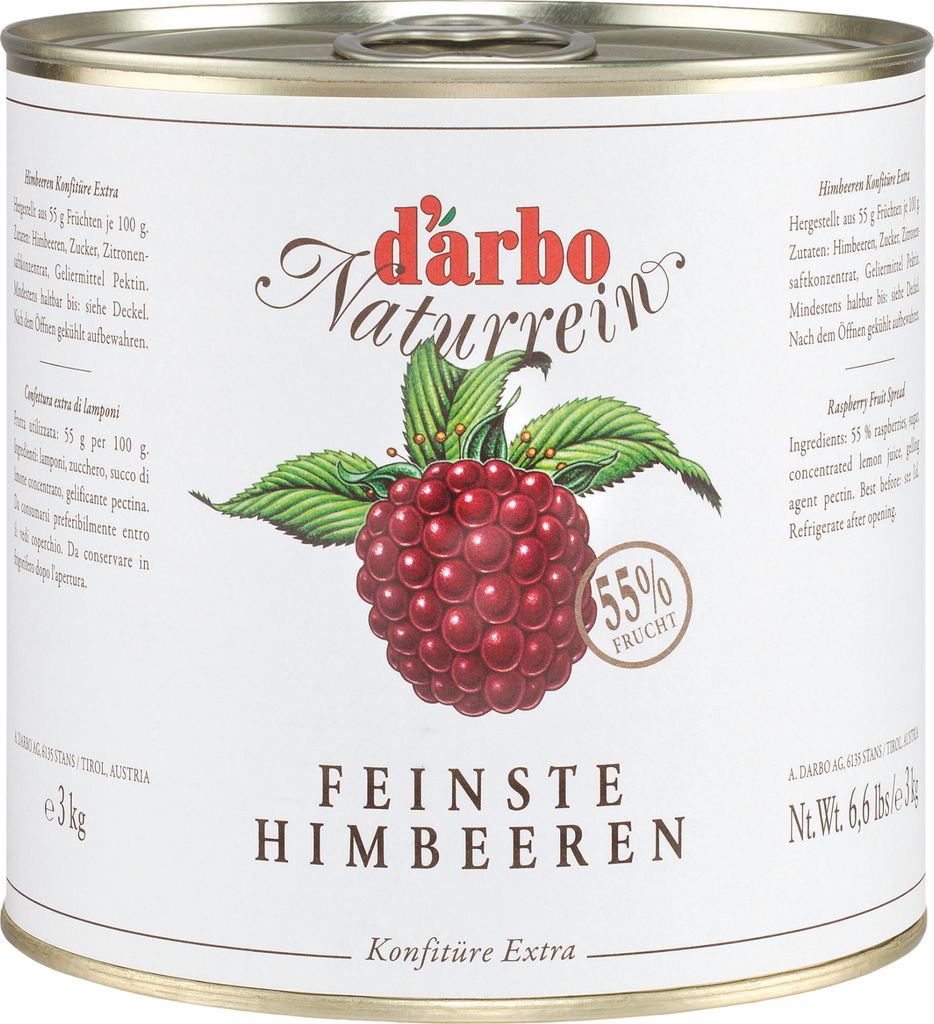 Darbo Natural Raspberry Jam Extra 3000g