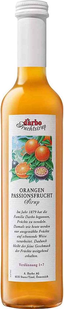 Darbo Orange Passion Fruit Syrup 500ml