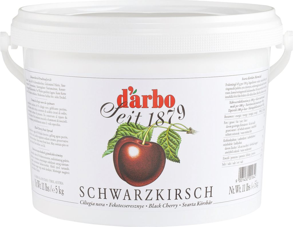 Darbo Black Cherry Fruit Spread 5000g