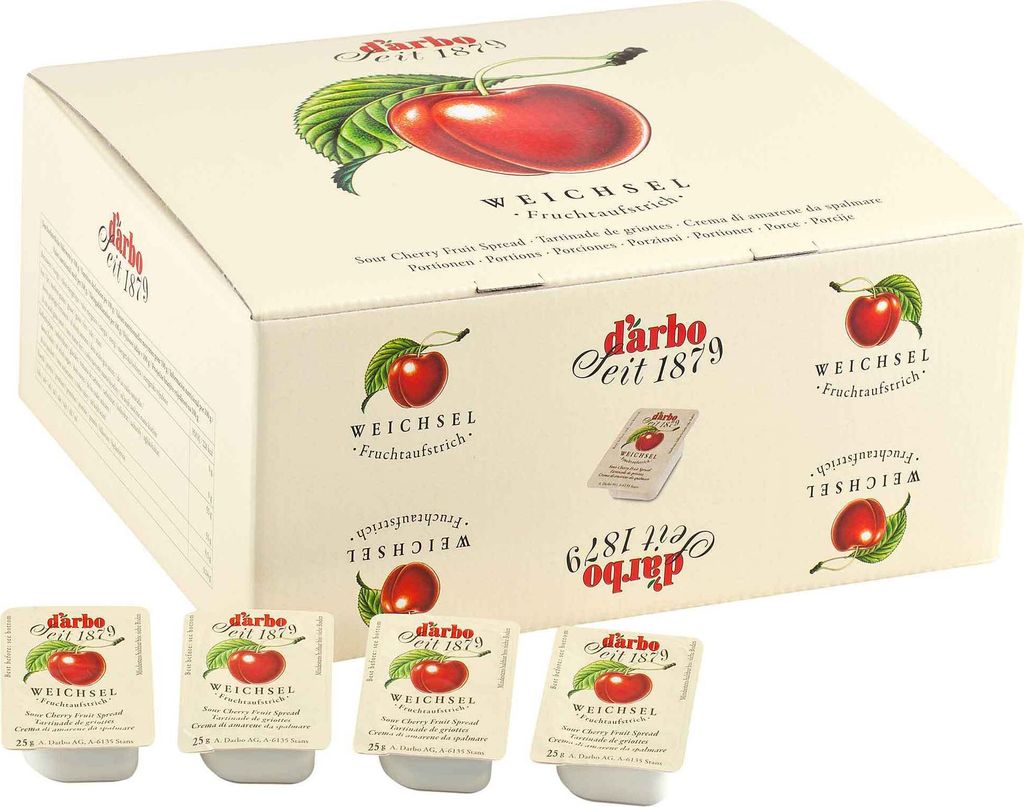 Darbo Sour Cherry Fruit Spread 100 portions x 25g