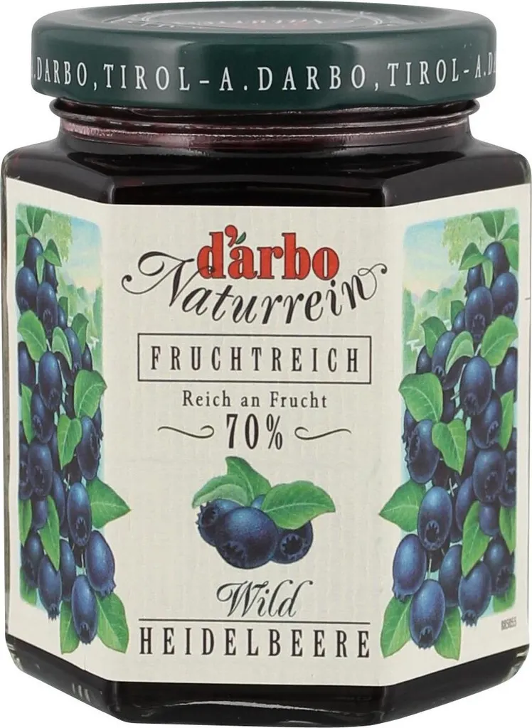 Darbo Wild Blueberry Fruit Spread Naturally Fruity 200g