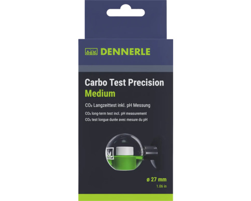 Continuous test Dennerle Carbo CO2 test Precision Medium 27 mm, including indicator liquid, made of crystal glass