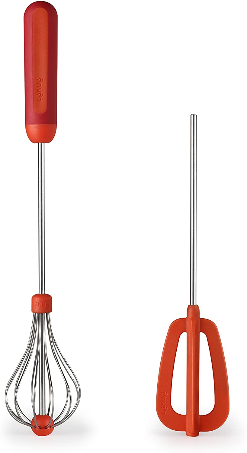 Lekue Lékué 0205900R14U150 Set Magic Whisk Stainless Steel Red 33 x 5.5 x 6 cm