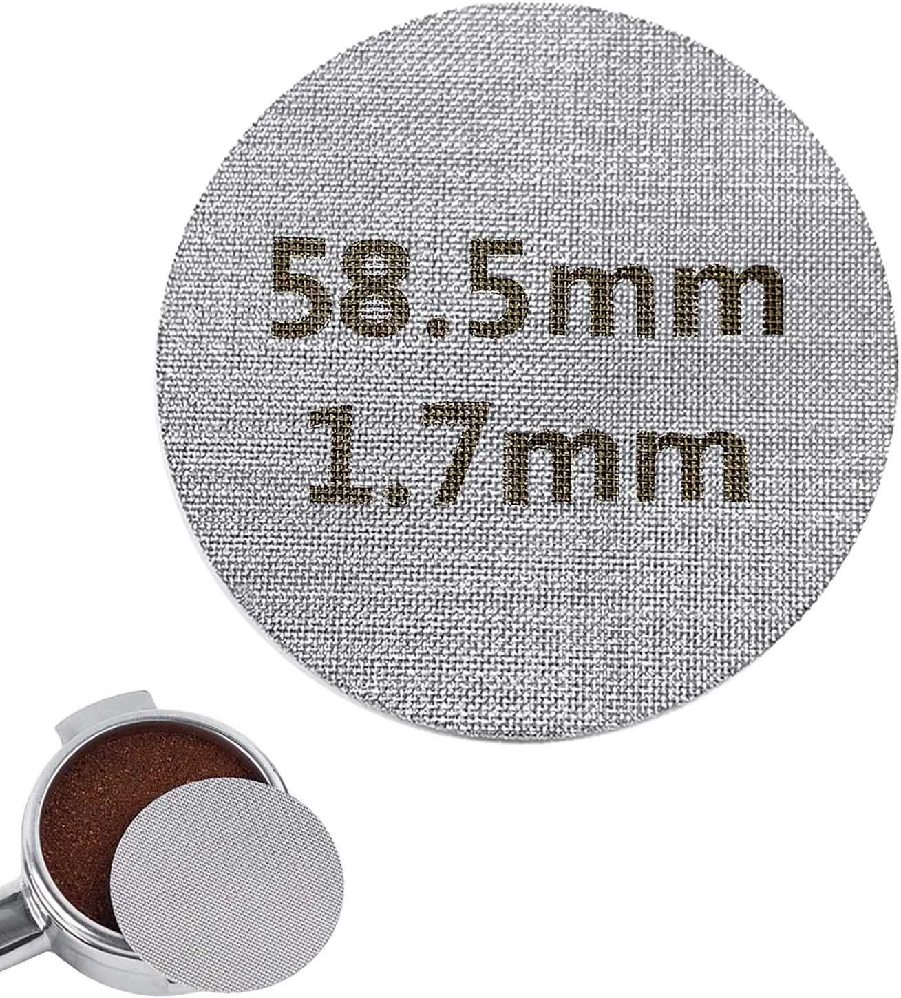 BANTI Coffee Puck Sieve 58.5 mm Puck Filter Screen Espresso Portafilter Filter Sieve Accessories 150 μm for Coffee Machine Handle