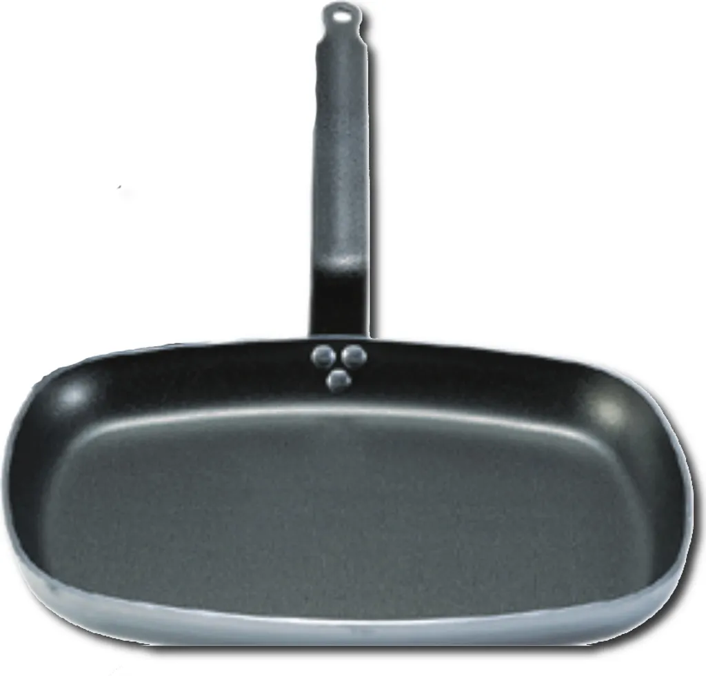 de Buyer 8184.38, Round, Fish pan, Black, Stainless steel, Aluminum, 200 °C, Aluminum