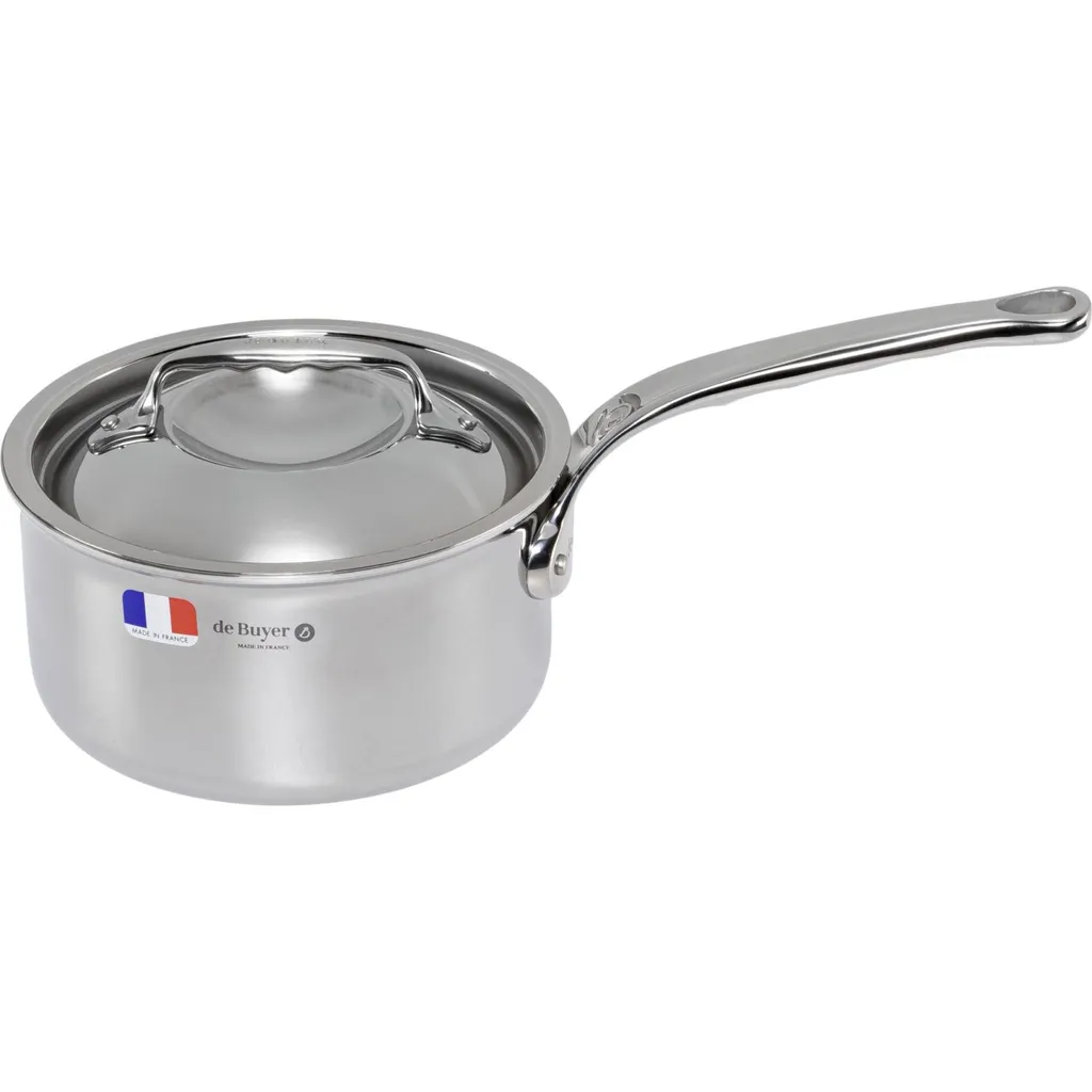 De Buyer Affinity stainless steel casserole dish with lid, 16 cm