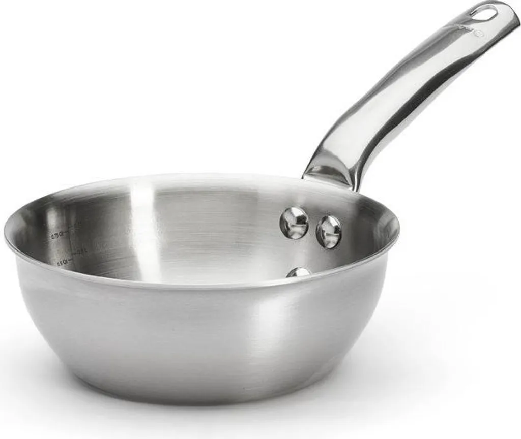 De Buyer Alchimy Stainless Steel Saucepan Sauté Cookware Induction 16cm De Buyer Alchimy Stainless Steel Saucepan Sauté Cookware Induction 16cm