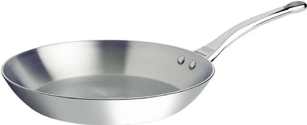 De Buyer Stainless Steel Frying Pan - Professional Quality Ø 28 cm - Induction Compatible with Ergonomic Handle