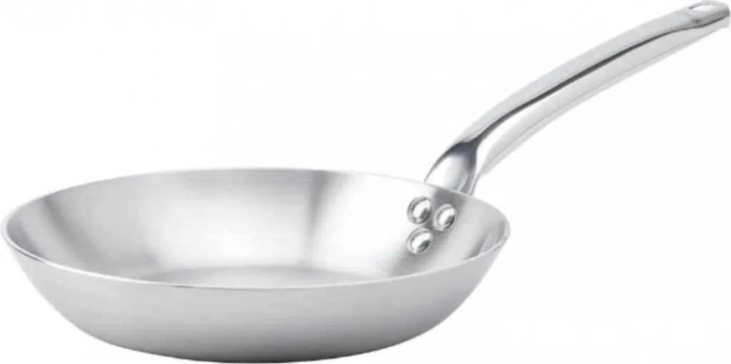 De Buyer stainless steel frying pan - Alchimy Collection, multi-layer composite, 24 cm, suitable for induction cooktops, with ergonomic handle