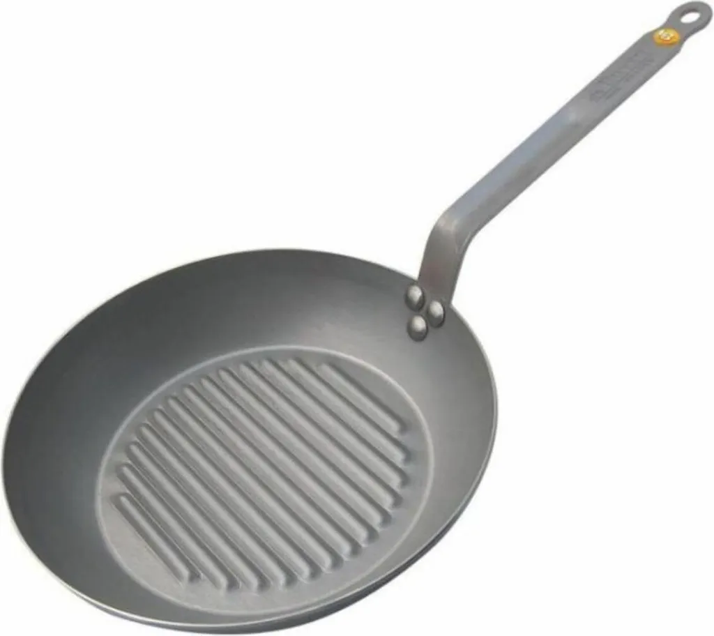 De Buyer Grill Pan Mineral B Element 32 cm Ribbed Iron Pan