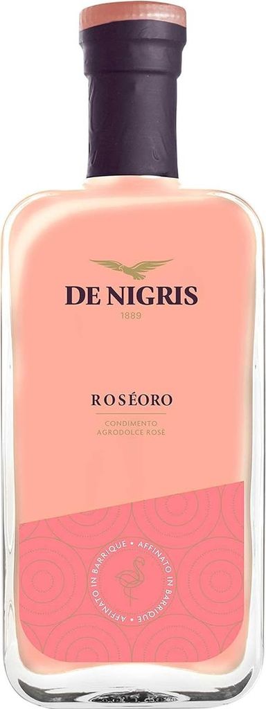 Italian Gourmet E.R. De Nigris Excellence Line - Roseoro Sweet Red Wine Vinegar 8.5 oz (250 ml) with Aceto Balsamico di Modena IGP, Italy, Sweet and Sour Seasoning | Aged + Pulp 400g