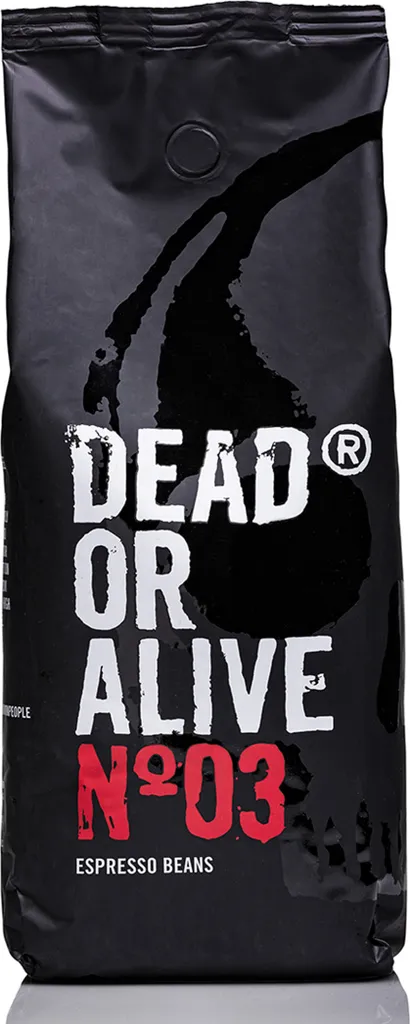 DEAD OR ALIVE COFFEE Espresso No. 3 - Strong Espresso Beans 500g - 100% Robusta - Coffee Beans for Fully Automatic Coffee Machines and Portafilters - Whole Beans
