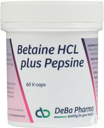 Deba Betaine HCL + Pepsin 60 Capsules