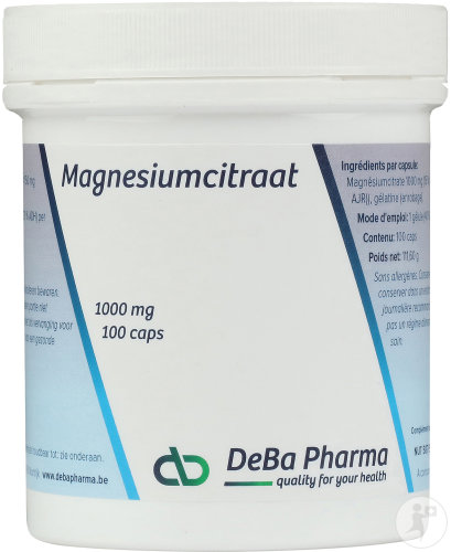 Deba Magnesium Citrate 1000mg 100 Capsules