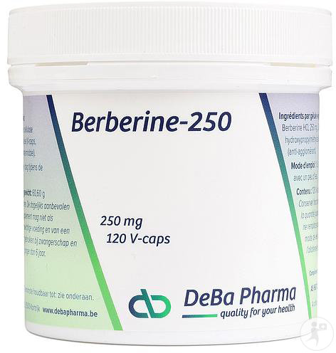 Restaxil DeBa Pharma Berberine-250 Dietary Supplement 120 Capsules