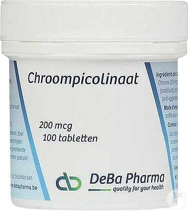 DeBa Pharma Chromium Picolinate 200mcg 100 tablets