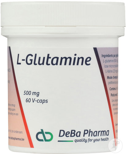 DeBa Pharma L-Glut. 500mg 60 Vegetarian Capsules